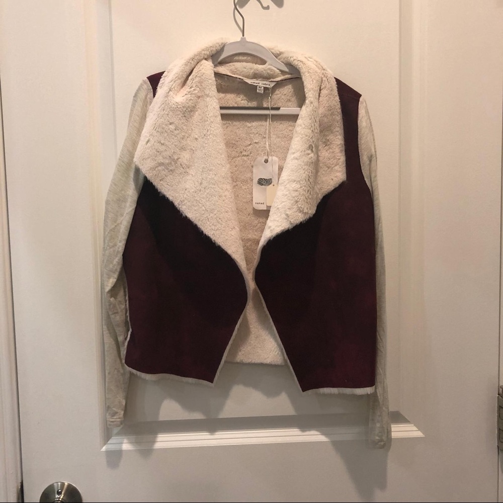 Naked Zebra Faux Fur & Suede Jacket